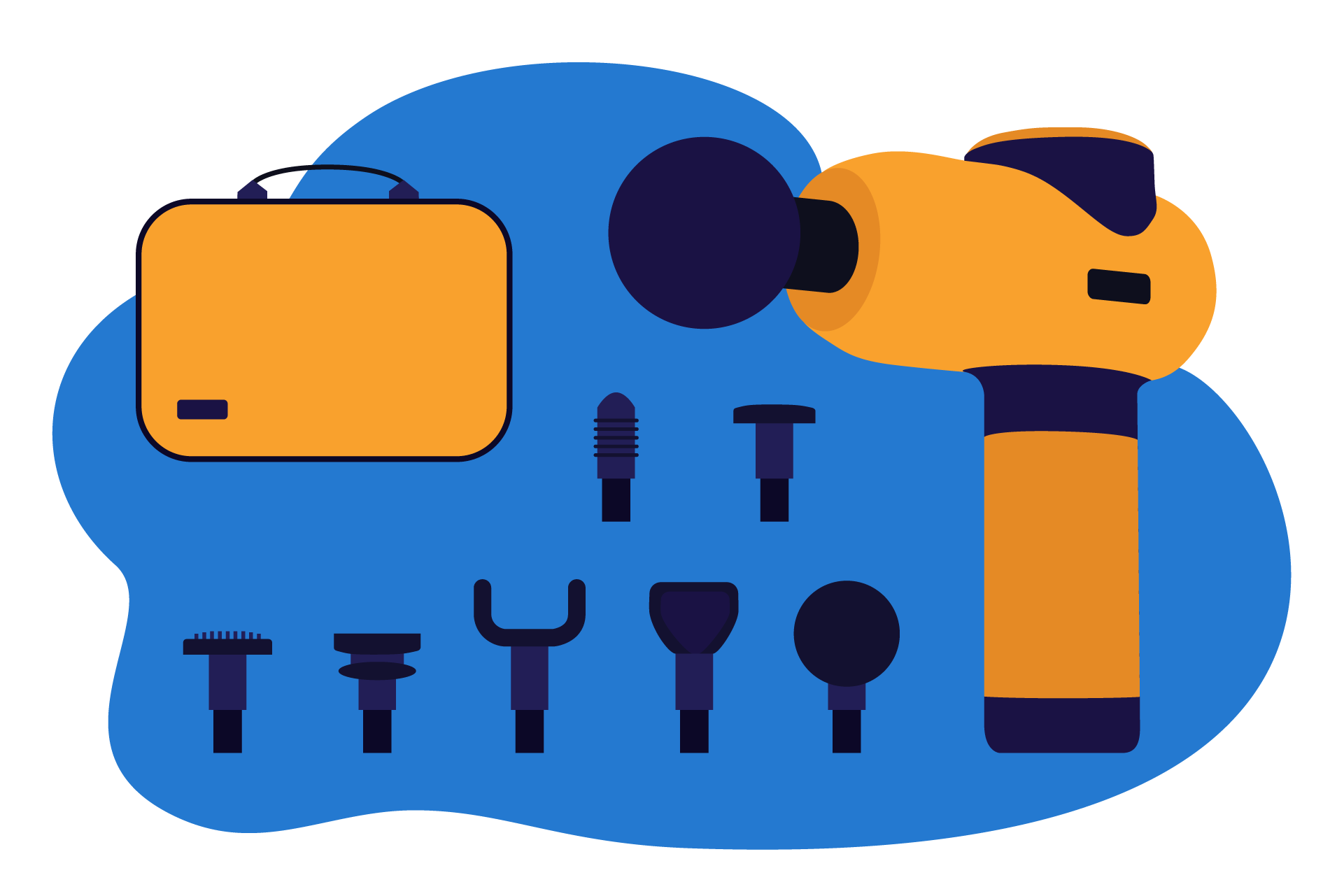 embouts pistolet de massage